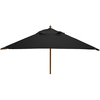 STURDI PLUS - 3m x 3m Square - FSC Wood Garden Parasol - Double Pulley - Plain Black