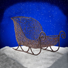 Tri Flora - 55cm x 95cm Sledge 40 Warm White LED Lights