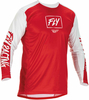 Fly Racing Lite Motocross Jersey,  white-red,  Size 2XL for Men