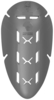 Forcefield Isolator PU L1 Knee Armour,  grey,  grey,  Size One Size
