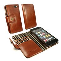 Alston Craig Alston Craig Personalised Genuine Vintage leather wallet RFID Blocking case cover for Amazon Fire Phone (Free Screen Protector) - Brown (Olive striped)