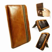 Alston Craig Alston Craig Personalised Vintage Genuine Leather Embrace Pro Case Cover for Galaxy Tab Galaxy Tab 3 8" (Olive striped) (Sleep function) - Brown