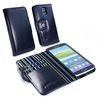 Alston Craig Alston Craig Personalised Vintage Genuine Leather Wallet Case Cover for Samsung S5 (Blue striped) (free Screen Protector) - Royal Blue