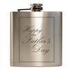 E-Volve Hip flask - 6oz - Stainless Steel - Mat Brushed Silver for Special Occasions (Dad,  Fathers