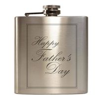 E-Volve Hip flask - 6oz - Stainless Steel - Mat Brushed Silver for Special Occasions (Dad,  Fathers