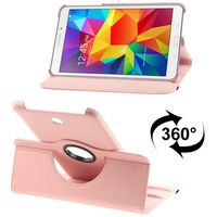 E-Volve Rotating Multi-Angle Faux leather case cover for Samsung Galaxy Tab 4 8.0 - Pink