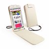 E-Volve Samsung Galaxy S4 Flip-style Faux Leather case cover - White (plus screen protector)