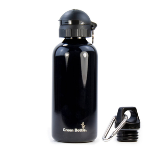 Green Bottle BPA Free / Non Toxic Water Bottle 600 ml / 20 oz - Carbon Black
