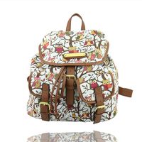 TLC Anna Smith Vintage Retro Ladies Fashion Owl Backpack / Rucksack - White