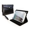 TLC Patent Croc Faux Leather Clutch Purse Case Cover & Stand for the Apple iPad mini / Amazon Kindle Fire HD - Black