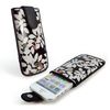 TLC Pull-Tab Fashion oil-cloth pouch case cover for Apple iPhone 5 - Black Foliata Range