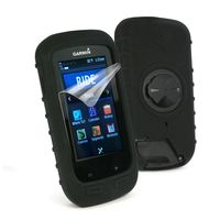 Tuff-Luv Silicone Gel Skin Case Cover for Garmin Edge 1000 and Screen Protector - Black