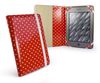 Tuff-Luv Slim Book-Style fabric case cover for Pocketbook 611 / 613 & Touch 622 / Lux / Bookeen Cybook Odyssey / Trekstor Pyrus 6 eBook eReaders - Raspberry Polka-Hot