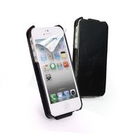Tuff-Luv Vintage Leather Collection Tuff-Grip case cover for iPhone 5 / 5s (free screen protector) - Black