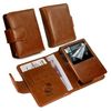 Tuff-Luv Vintage Leather Wallet-Style Case Cover for Astell & Kern AK120 (free Screen Protector) - Brown