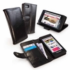Tuff-Luv Vintage Leather Wallet-Style Case Cover for BlackBerry Z10 (free Screen Protector) - Black