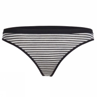 Icebreaker Womens Siren Thong Black/Snow/Stripe