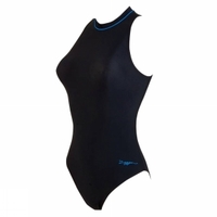 Zoggs Cable Highneck Swimsuit Black / Blue