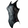 Zoggs Concord Zipped Back Black /Mid Pink
