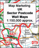 Angus,  Tayside and Fife Postcode Sector Map PAPER