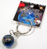 Blue Sphere Marble Keyring