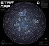 Glow in the Dark Star Maps International Wall Map