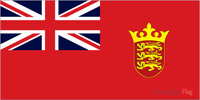 Jersey Red Ensign - 1/2 yard - Printed