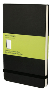 Moleskine Plain Large Reporter Notebook Hardcover Black