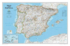 Spain and Portugal NGS Classic Wall Map ENCAPSULATED