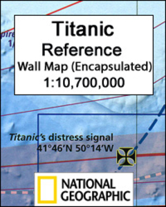 Titanic Reference NGS Wall Map ENCAPSULATED