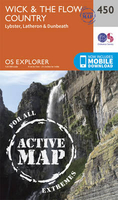 Wick & The Flow Country - Lybster,  Latheron & Dunbeth OS Explorer Active Map 450 (waterproof)