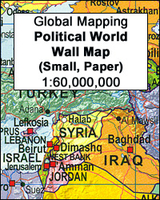 World Global Mapping Political Wall Map SMALL PAPER