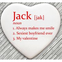Personalised Definition of My Valentine -Ceramic Love Heart Token