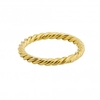 12Ct Gold Plated Sterling Silver 925 Rope Ring