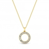 12ct Gold Sterling Silver 925 Baguette Open Necklace