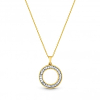 12ct Gold Sterling Silver 925 Baguette Open Necklace