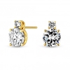12ct Gold Sterling Silver 925 Cubic Zirconia Stud Earrings