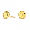 12ct Gold Sterling Silver 925 Diamond Cut Stud Earrings