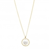 12ct Gold Sterling Silver 925 Organic Pearl Twist Necklace