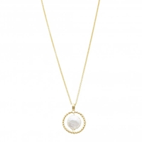 12ct Gold Sterling Silver 925 Organic Pearl Twist Necklace