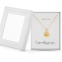 12ct Gold Sterling Silver 925 Polished Bee Necklace - Gift Boxed
