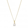 12Ct Gold Sterling Silver 925 Round Mini Cubic Zirconia Necklace