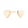 12ct Gold Sterling Silver 925 Thick Heart Stud Earrings