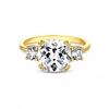 12ct Gold Sterling Silver 925 Triple Round Ring