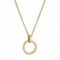 12ct Yellow Gold Plated Sterling Silver 925 Open Pendant