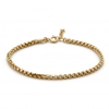14ct Gold Plated Sterling Silver Box Chain Bracelet