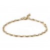 14ct Gold Plated Sterling Silver Diamond Cut Snake Bracelet