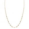 14ct Gold Plated Sterling Silver Diamond Cut Station Chain Necklace