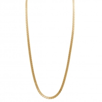 14ct Gold Plated Sterling Silver Flat High Shine Necklace