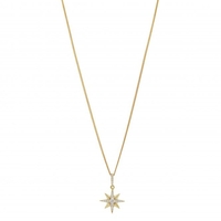14ct Gold Plated Sterling Silver Star Pendant Necklace